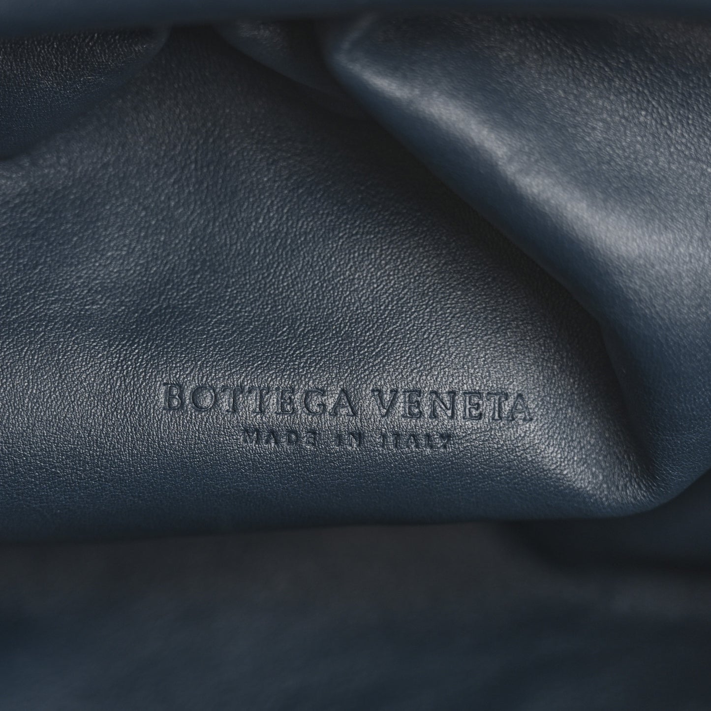 Smooth Butter Calf The Pouch Oversized Clutch Deep Blue