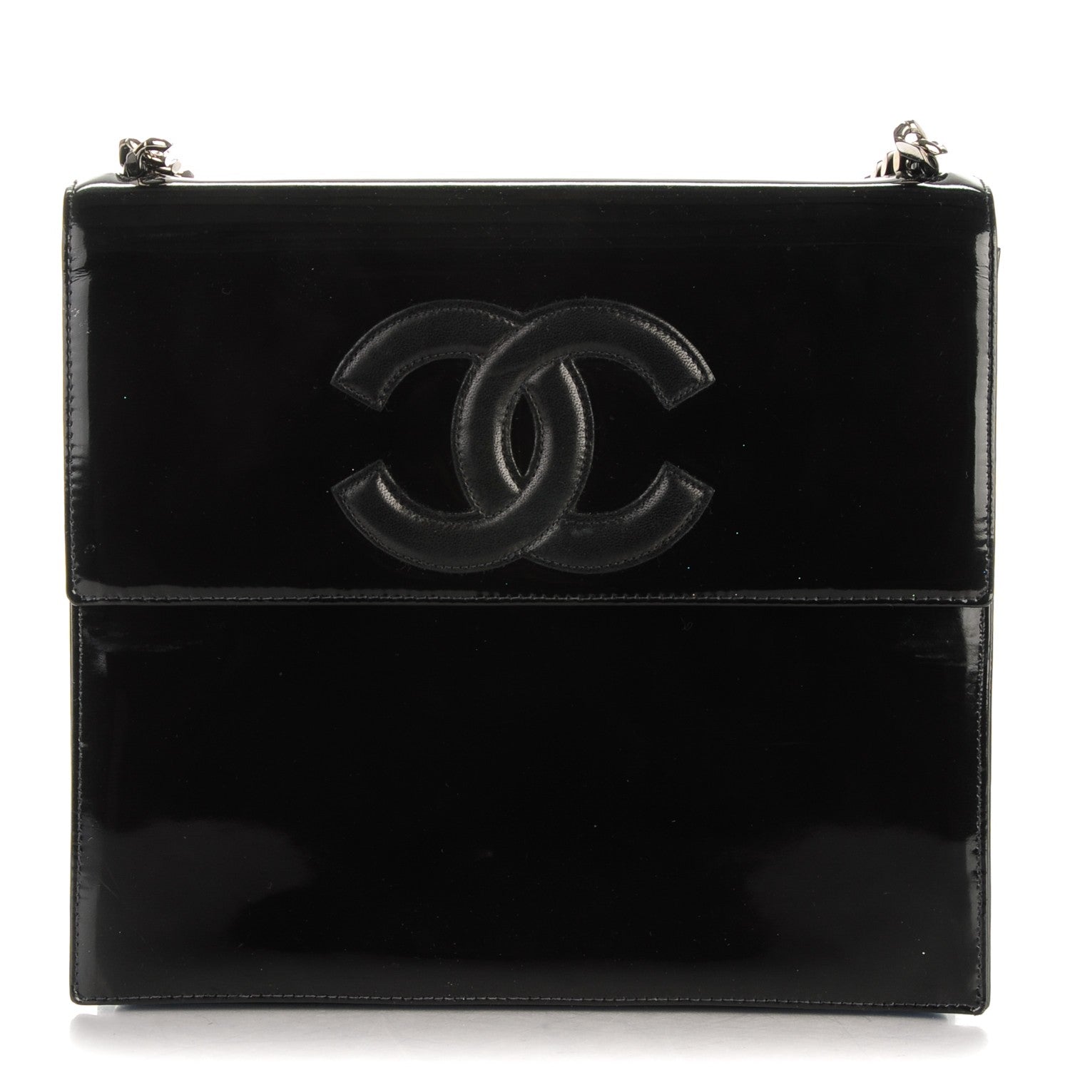 Chanel Patent CC Flap Black 1 of 8
