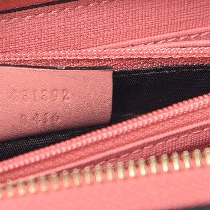Gucci GG Supreme Monogram Embroidered Face Zip Around Wallet Pink 7 of 10