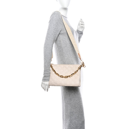 Louis Vuitton Lambskin Embossed Monogram Coussin PM Beige Cream 2 of 12