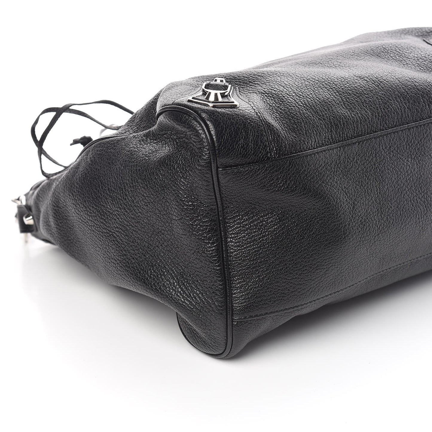 Chevre Silver Metallic Edge Hardware Velo Black