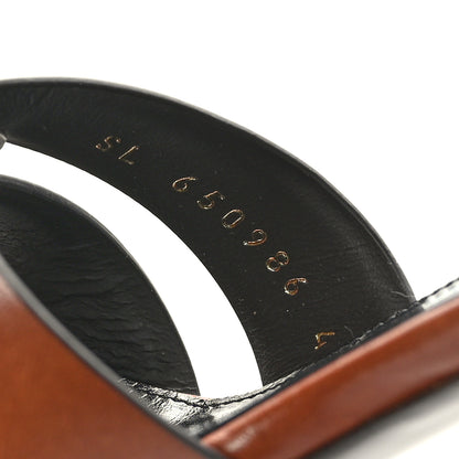 Saint Laurent Calfskin Tribute 85 Slide Sandals 40 New Papaya 6 of 9