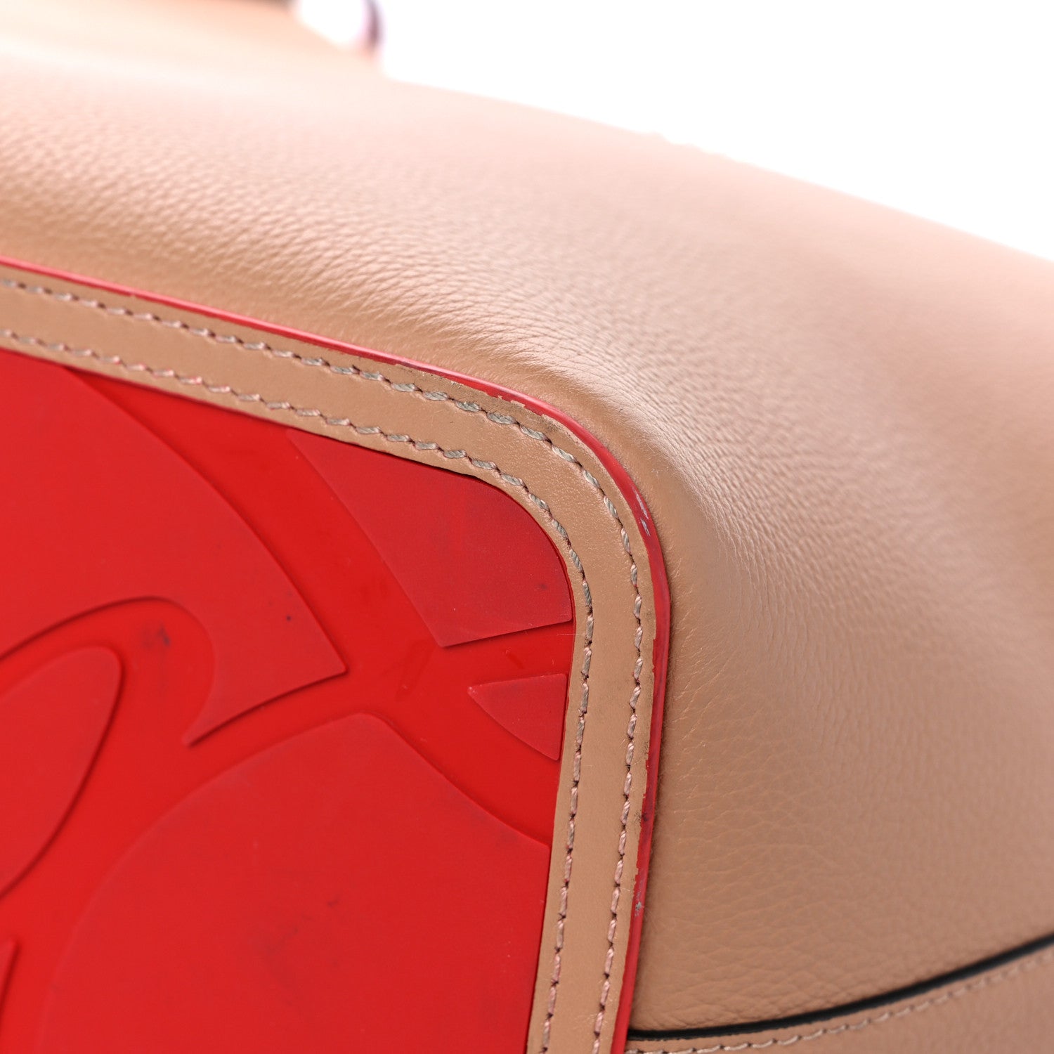 Christian Louboutin Calfskin Spikes East West Cabata Tote Nude 11 of 13
