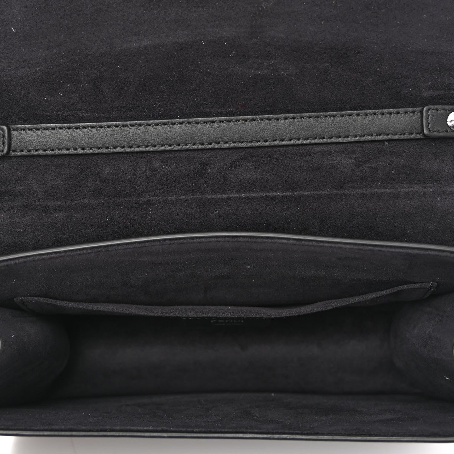 Fendi Vitello Century Velvet F is Fendi FF Kan I Shoulder Bag Black Tobacco 5 of 11