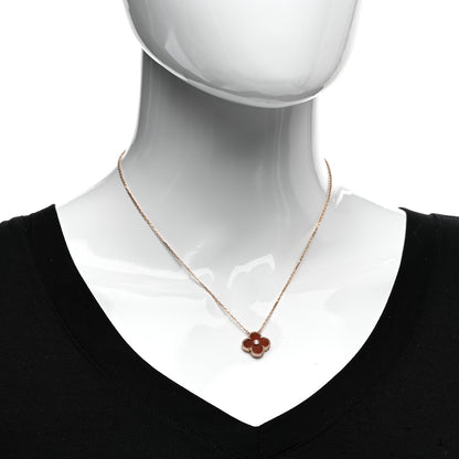 Van Cleef & Arpels 18K Rose Gold Diamond Bulls Eye Vintage Alhambra Pendant Necklace 2 of 5