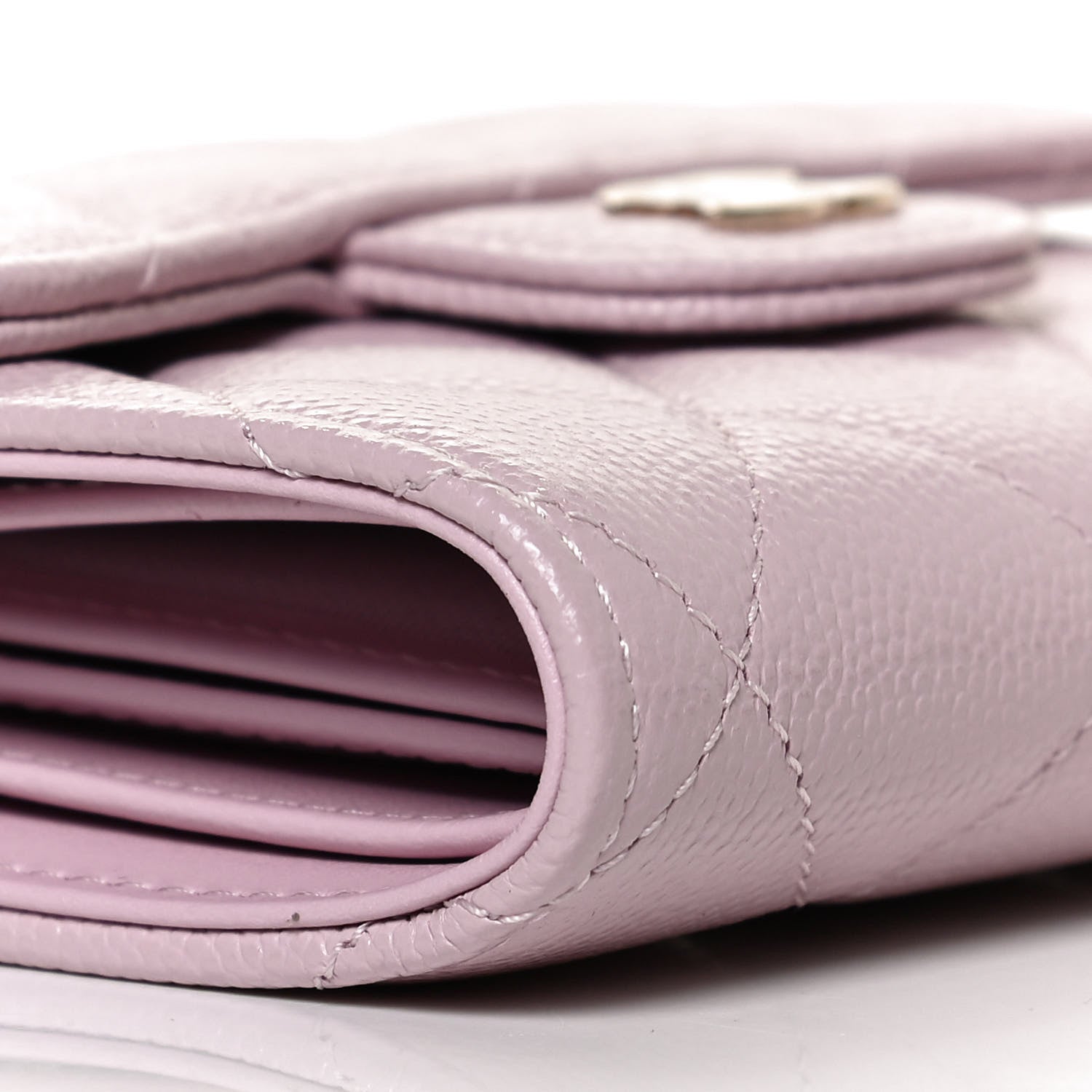 Chanel Caviar Quilted Compact Flap Wallet Light Pink 7 of 10
