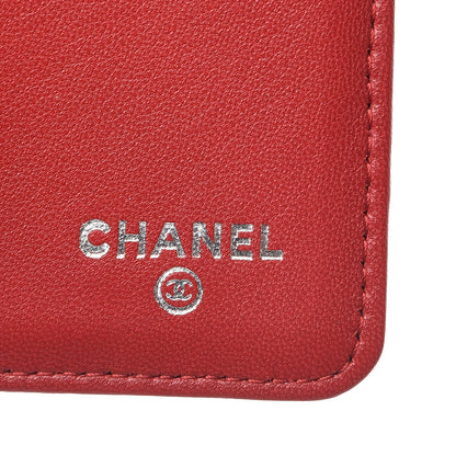 Chanel Lambskin Quilted Camellia Passport Holder Red 7 of 10