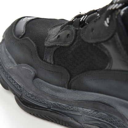 Balenciaga Fabric Mesh Womens Triple S Sneakers 38 Black 13 of 19