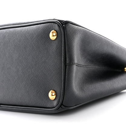 Prada Saffiano Small Galleria Double Zip Tote Black 10 of 10