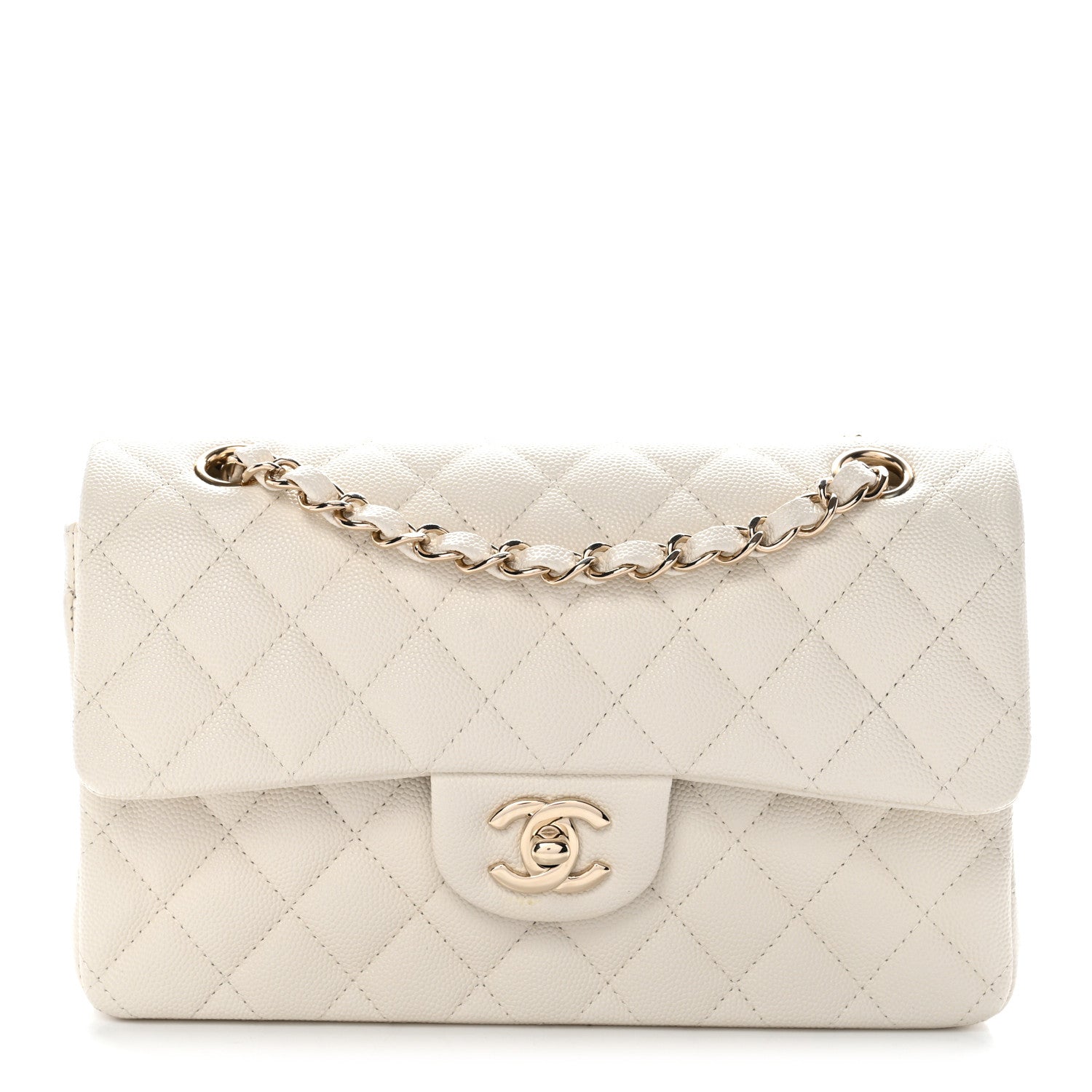 Chanel Caviar Quilted Small Double Flap White 1 of 11