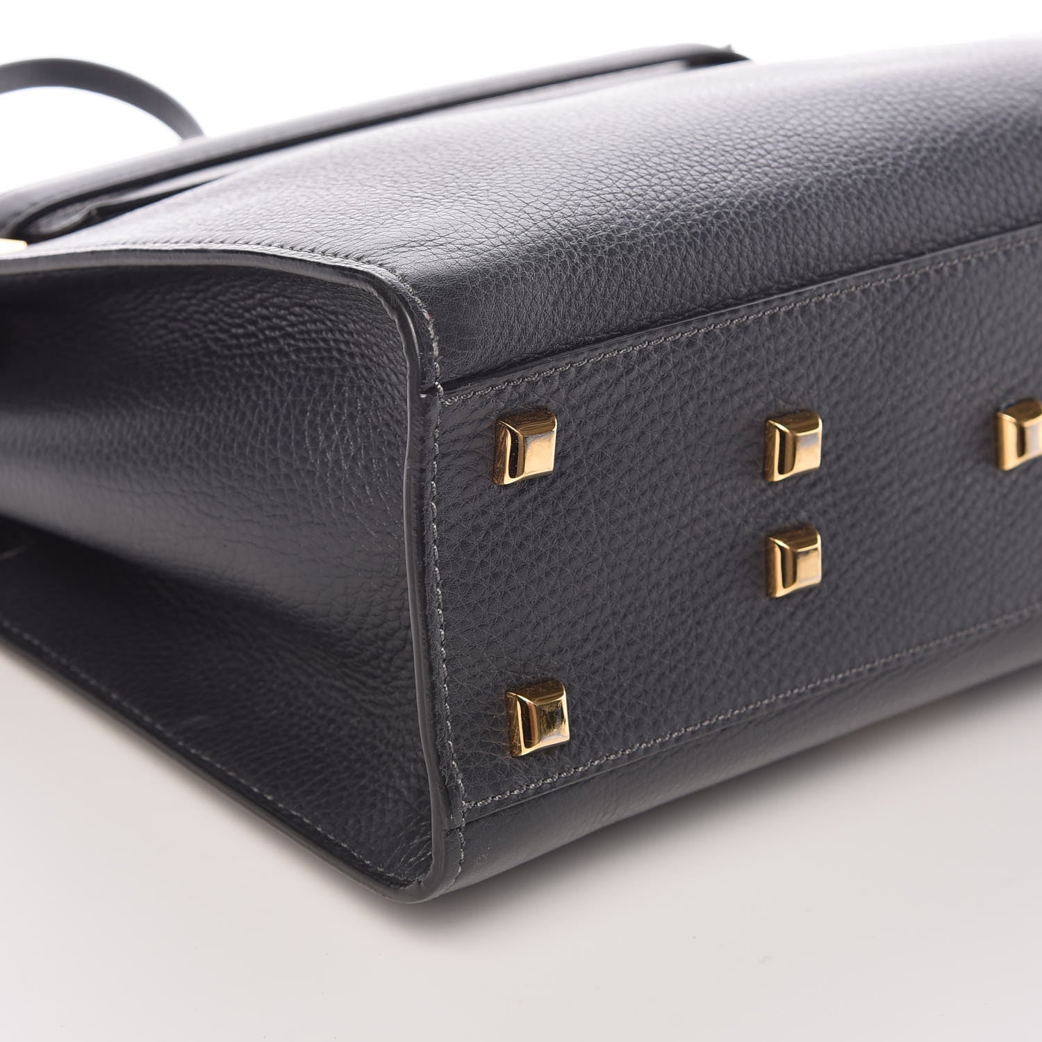 Valentino Garavani Grained Calfskin Medium My Rockstud Frame Bag Dark Grey 7 of 8