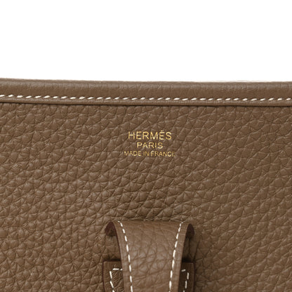 Hermes Taurillon Clemence EVELYNE III PM Etoupe 6 of 11
