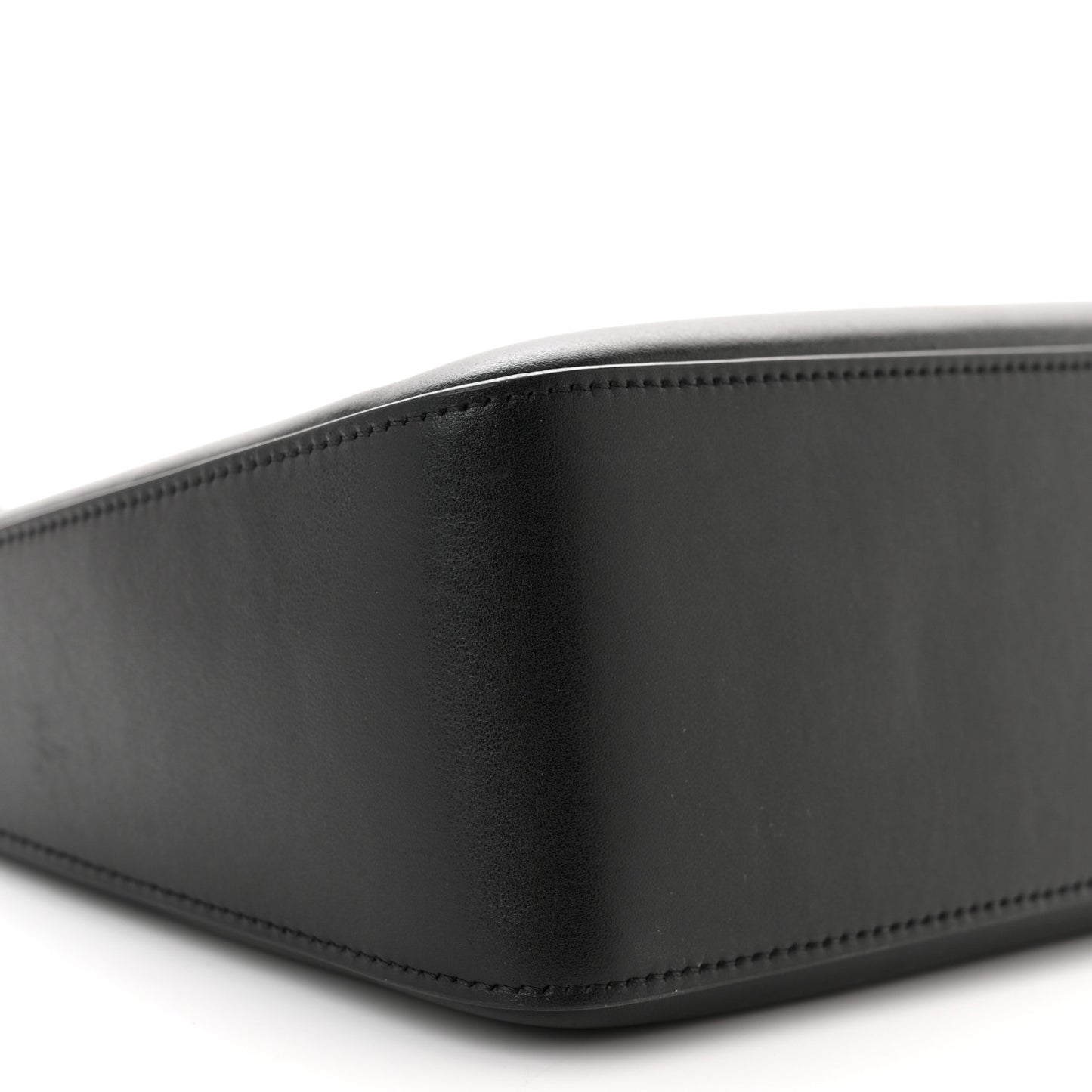 Smooth Calfskin Small Moon Cut Out Shoulder Bag Black
