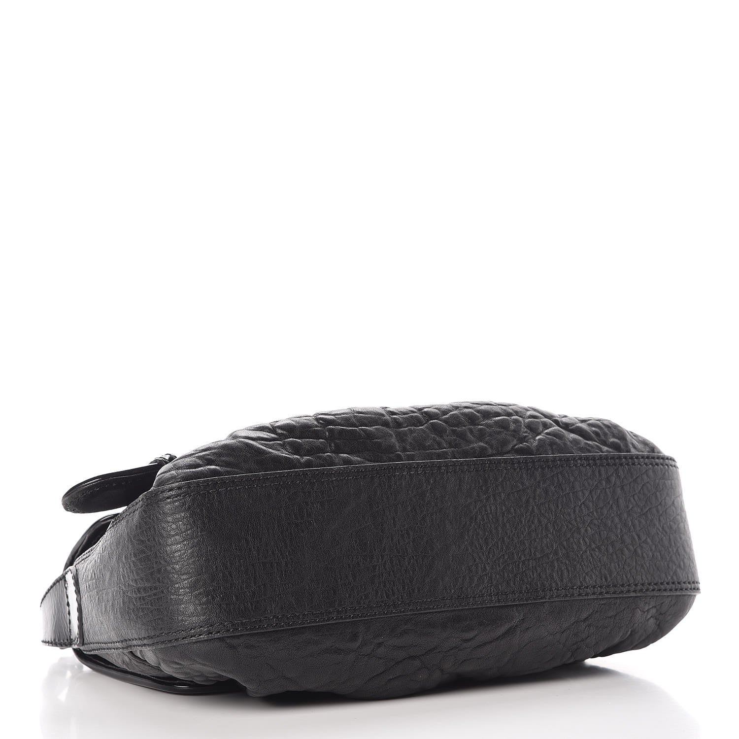 Fendi Nappa Patent B Bis Flap Bag Black 4 of 8