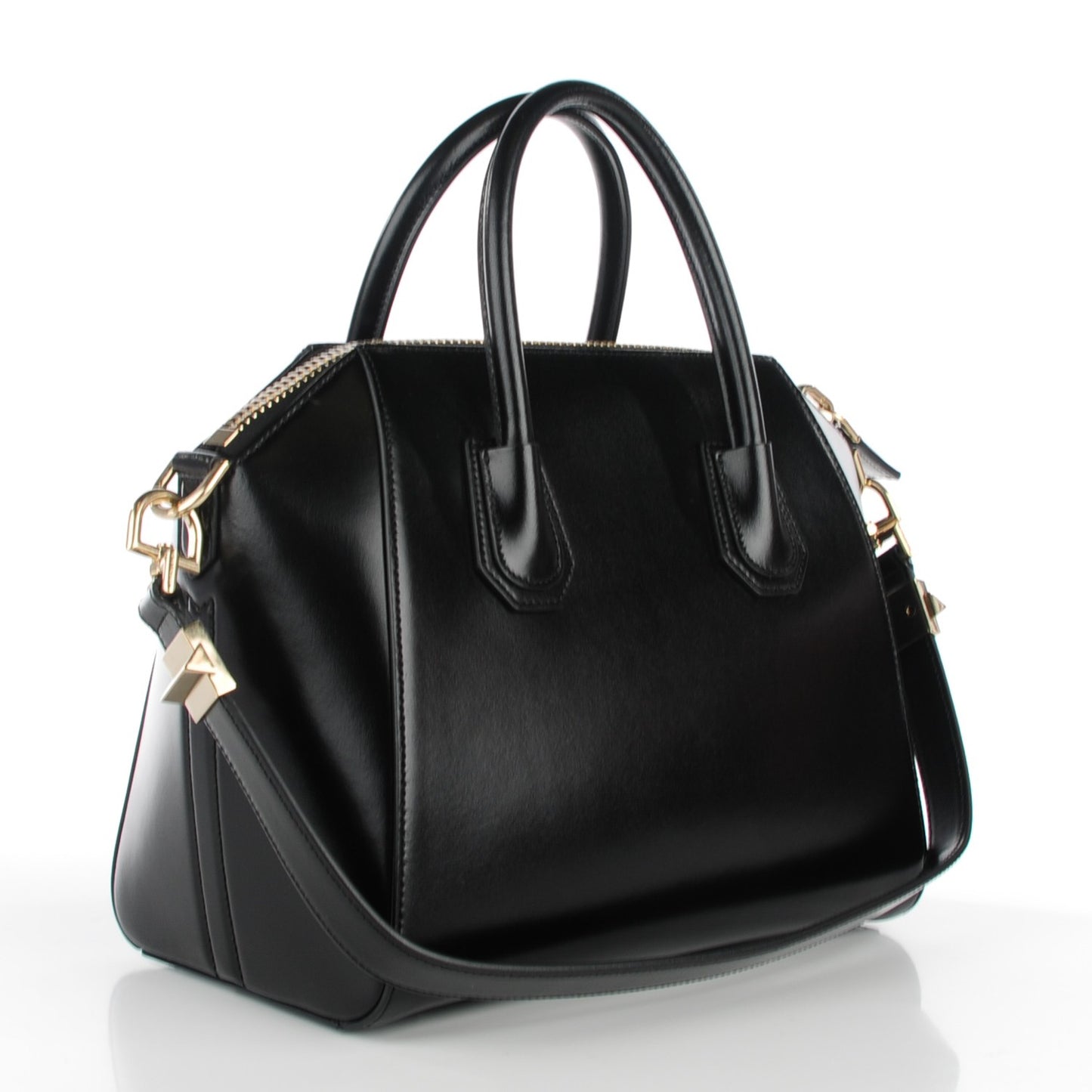 Buffed Calfskin Small Antigona Black