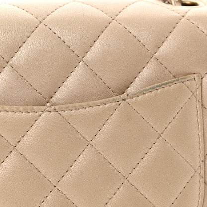 Chanel Iridescent Calfskin Quilted Mini Rectangular Flap Beige 14 of 14