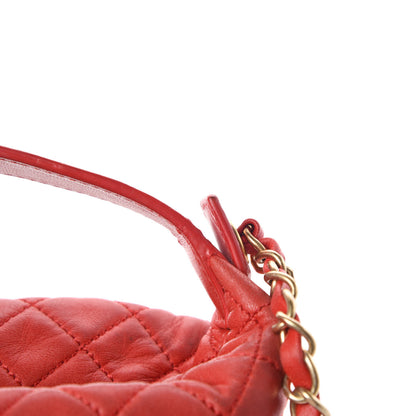 Chanel Lambskin Quilted Hobo Red 10 of 21