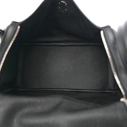 Hermes Taurillon Clemence Lindy 26 Black 5 of 14