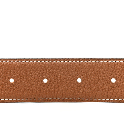 Hermes Box Togo 32mm H Belt 80 32 Black Gold 4 of 7