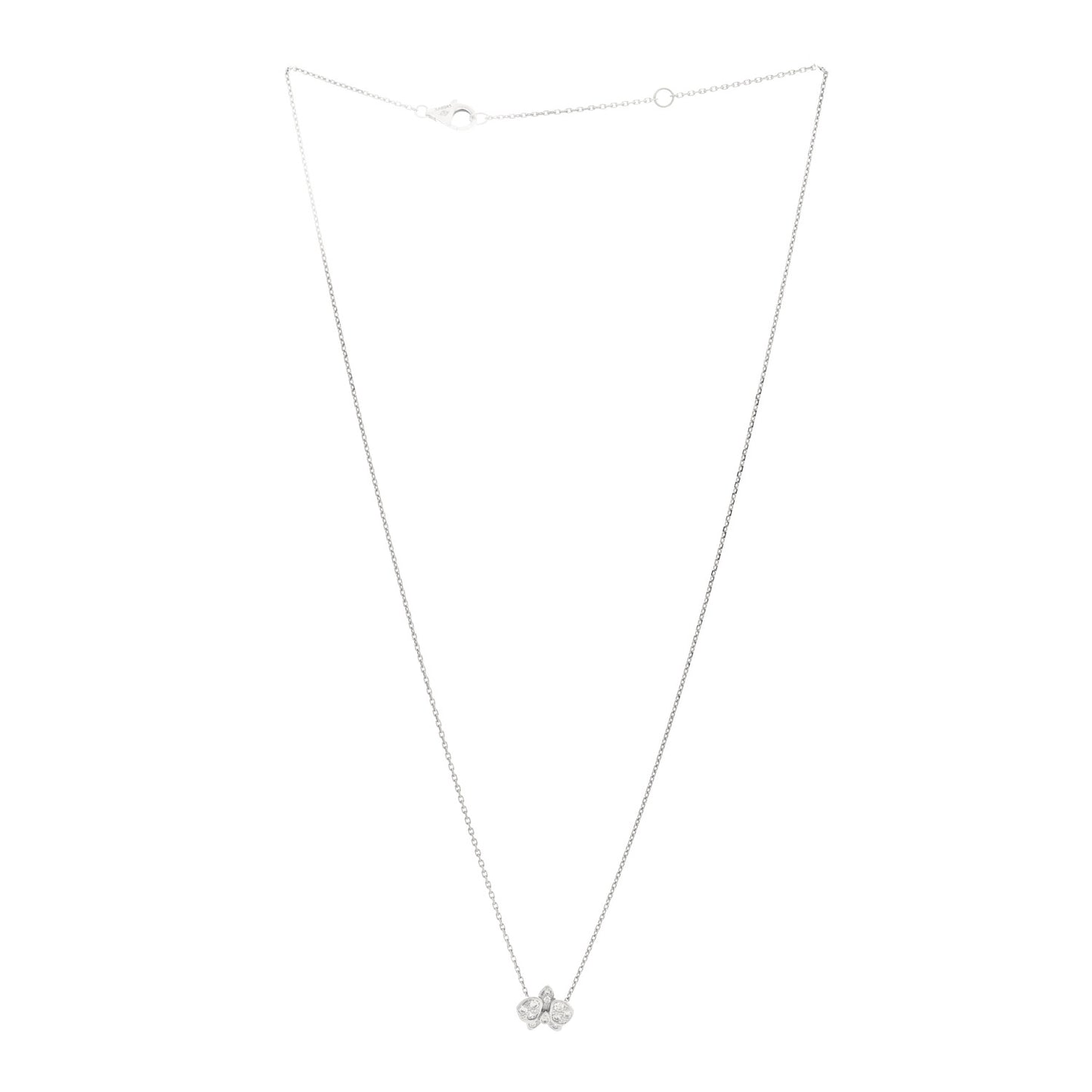 18K White Gold Diamond Caresse D'Orchidees Par Cartier Necklace