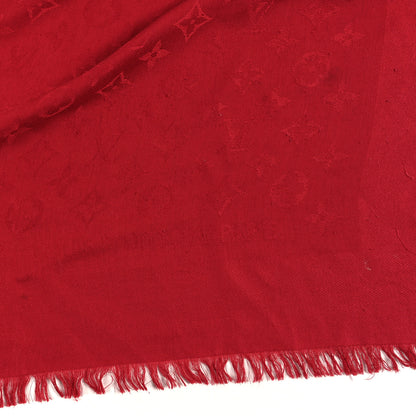 Louis Vuitton Silk Wool Monogram Shawl Pomme D'Amour 2 of 3