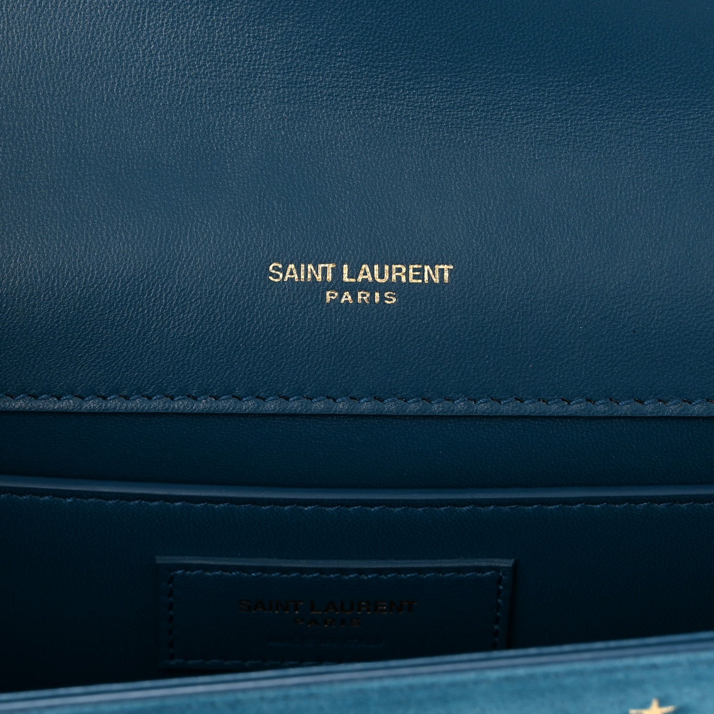 Suede Star Medium Classic Monogram Kate Satchel Blue