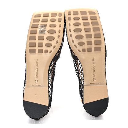 Bottega Veneta Mesh Nappa Chunky Chain Stretch Ballerina Flats 39 Black 5 of 7