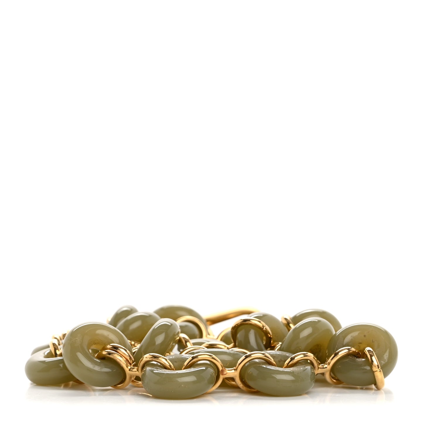 Brass Donut Chain Shoulder Strap  Gray