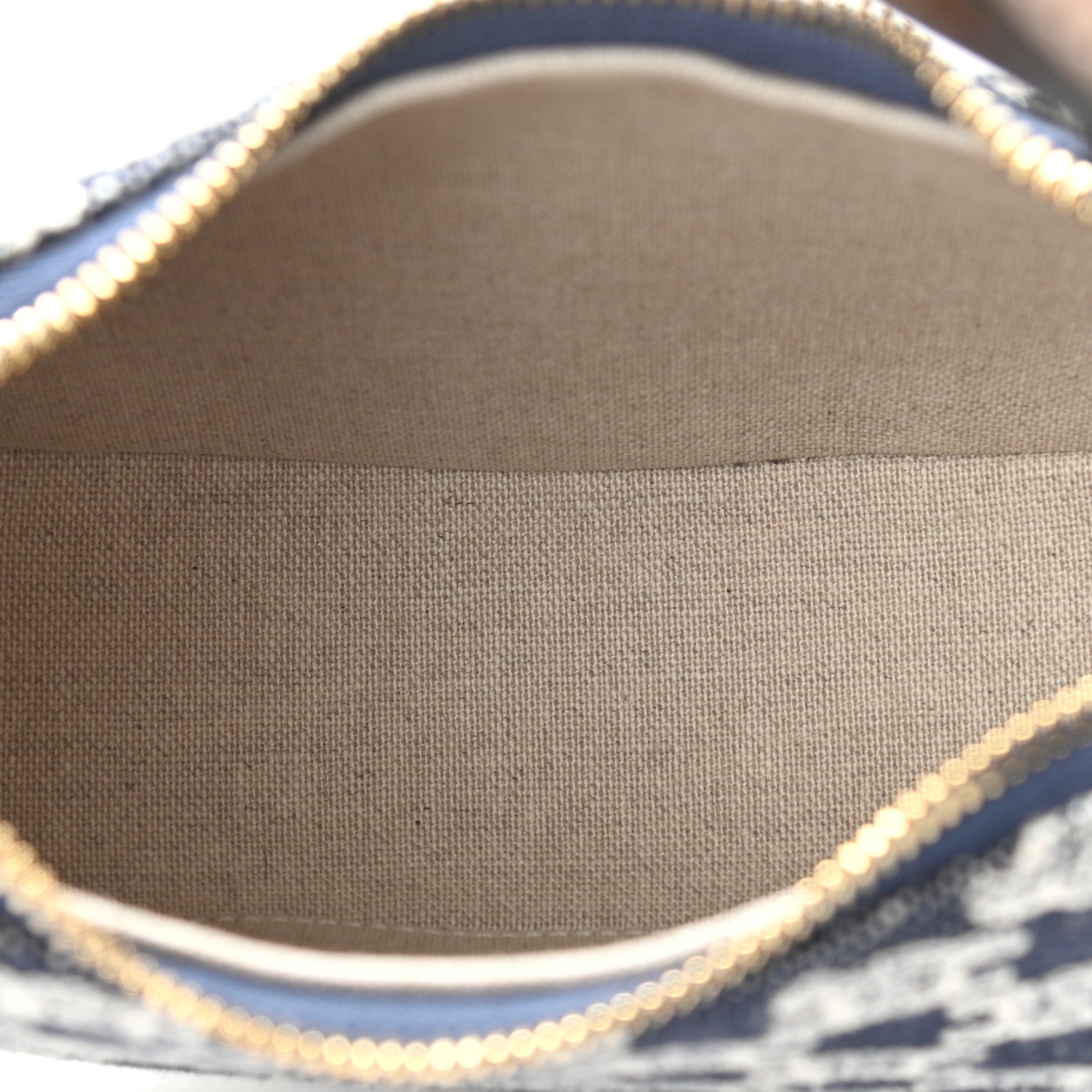 Celine Canvas Calfskin Ava Triomphe Shoulder Bag Blue 5 of 11
