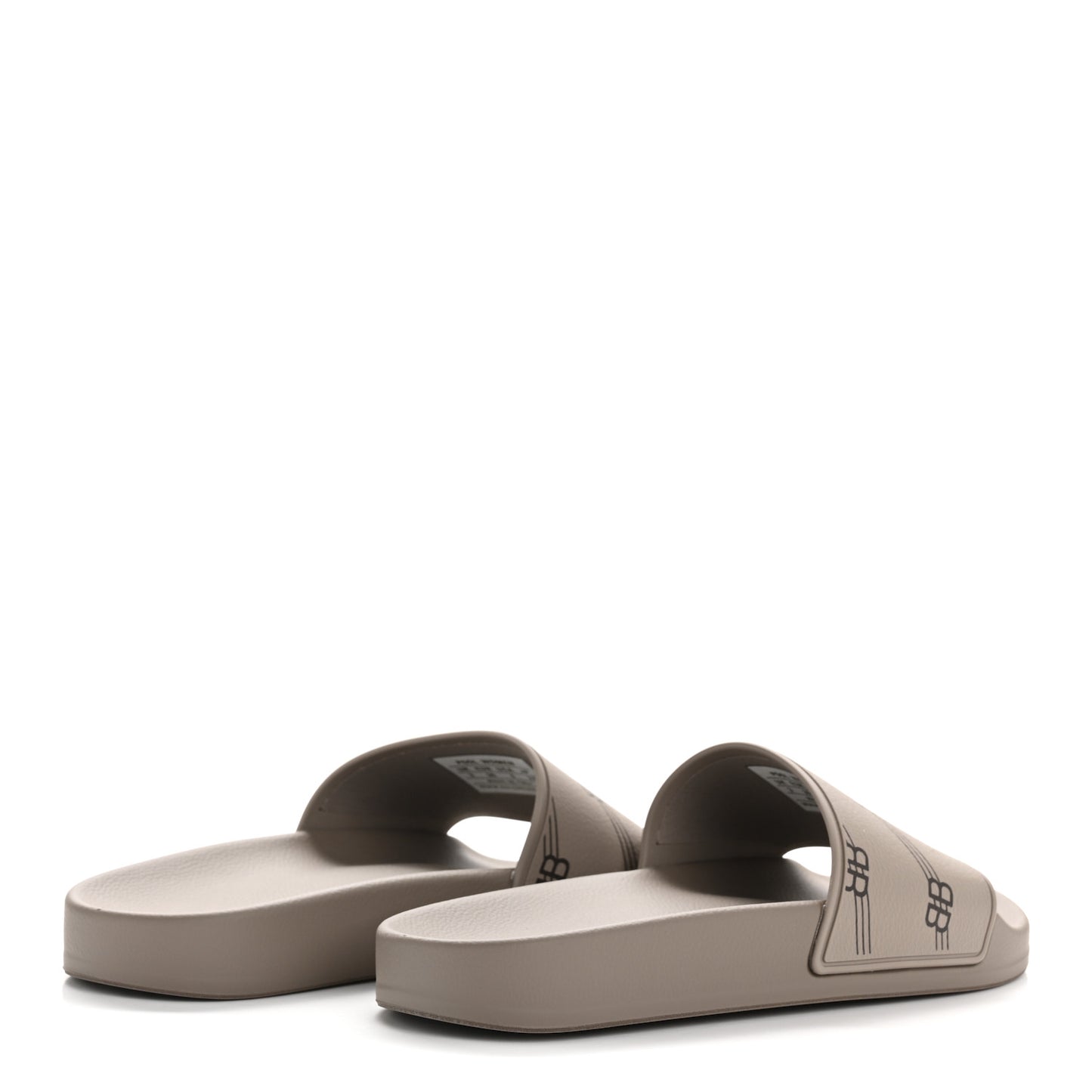 Rubber Allover Logo Pool Slide Sandals 36 Dark Mink