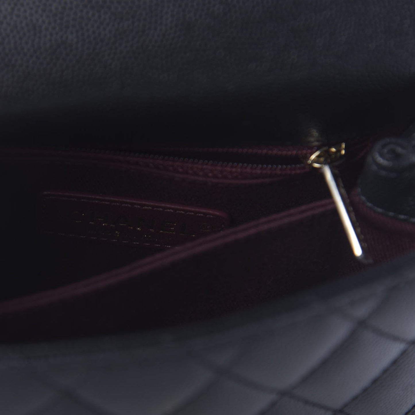 Caviar Quilted Extra Mini Coco Handle Flap Black