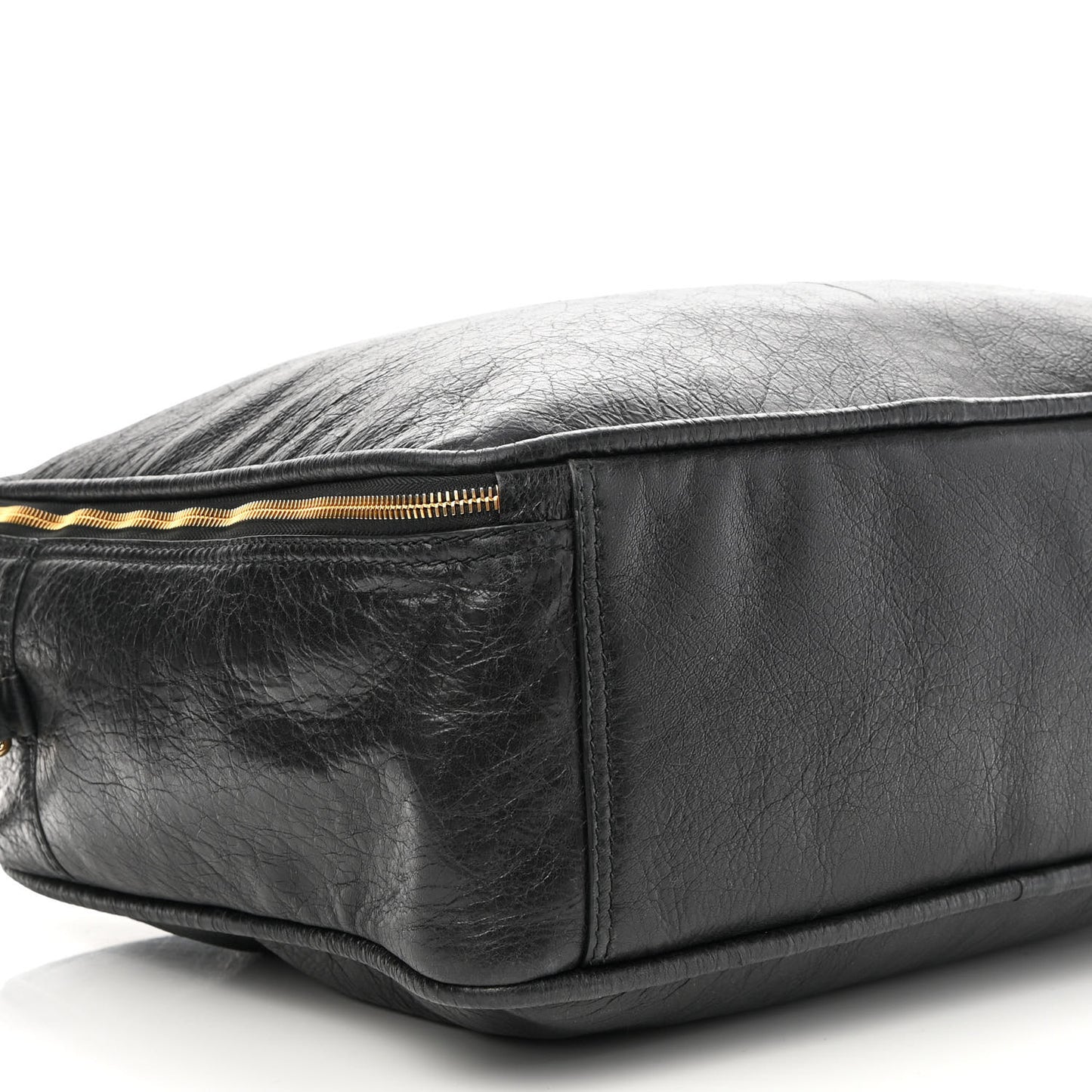 Agneau Medium Blanket Square Tote Black