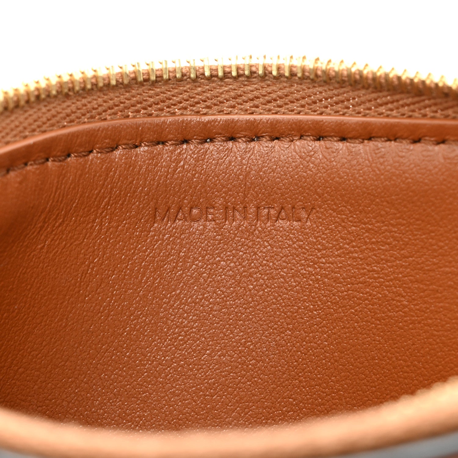 Celine Smooth Calfskin Cuir Triomphe Coin and Card Pouch With Hook Tan 6 of 12