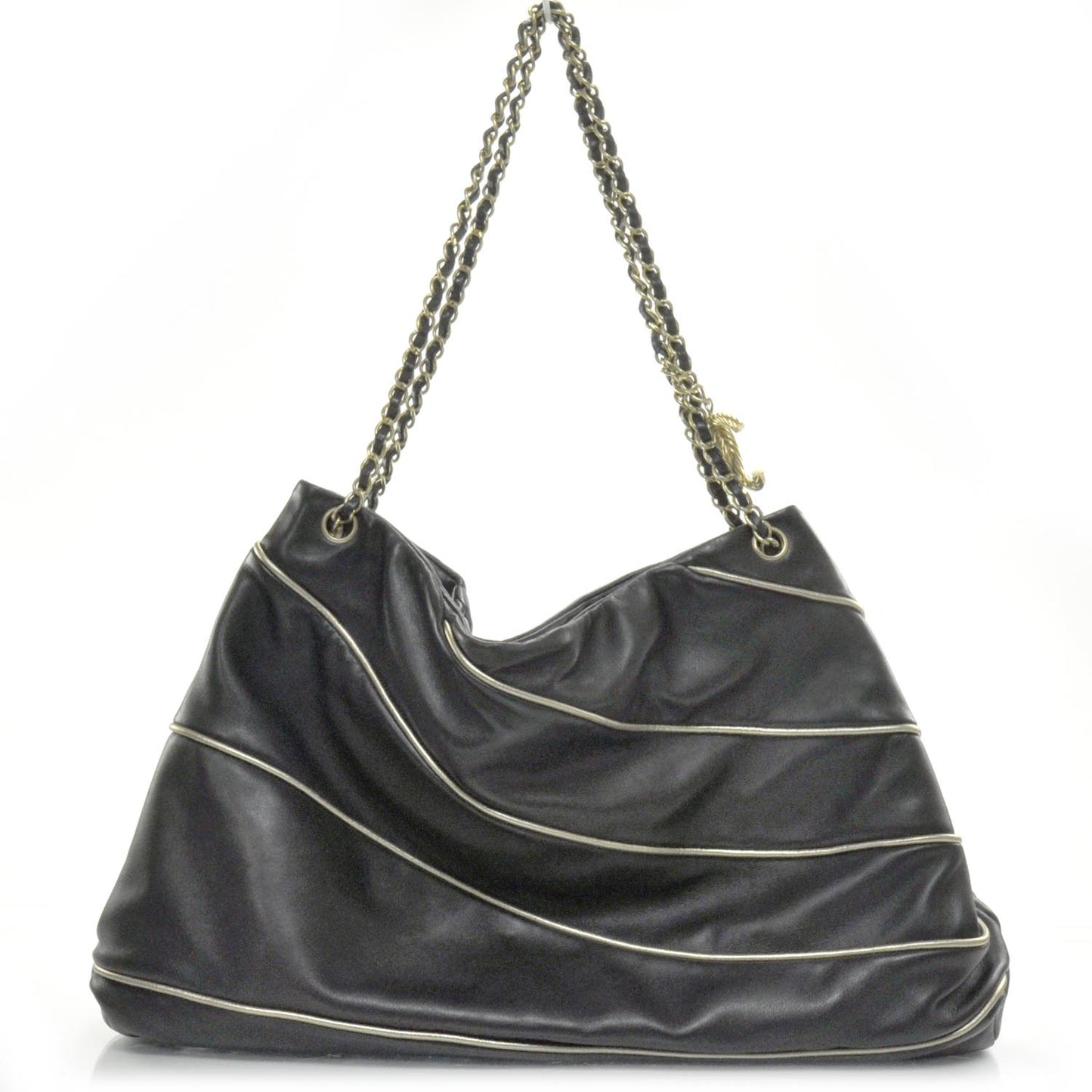 Lambskin Large Constructivism Tote Black