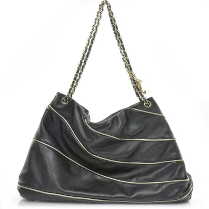 Chanel Lambskin Large Constructivism Tote Black 4 of 10
