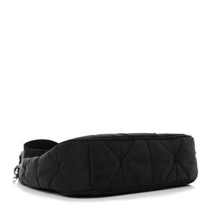 Prada Re-Nylon Triangle Padded Patchwork Shoulder Bag Black 3 of 4