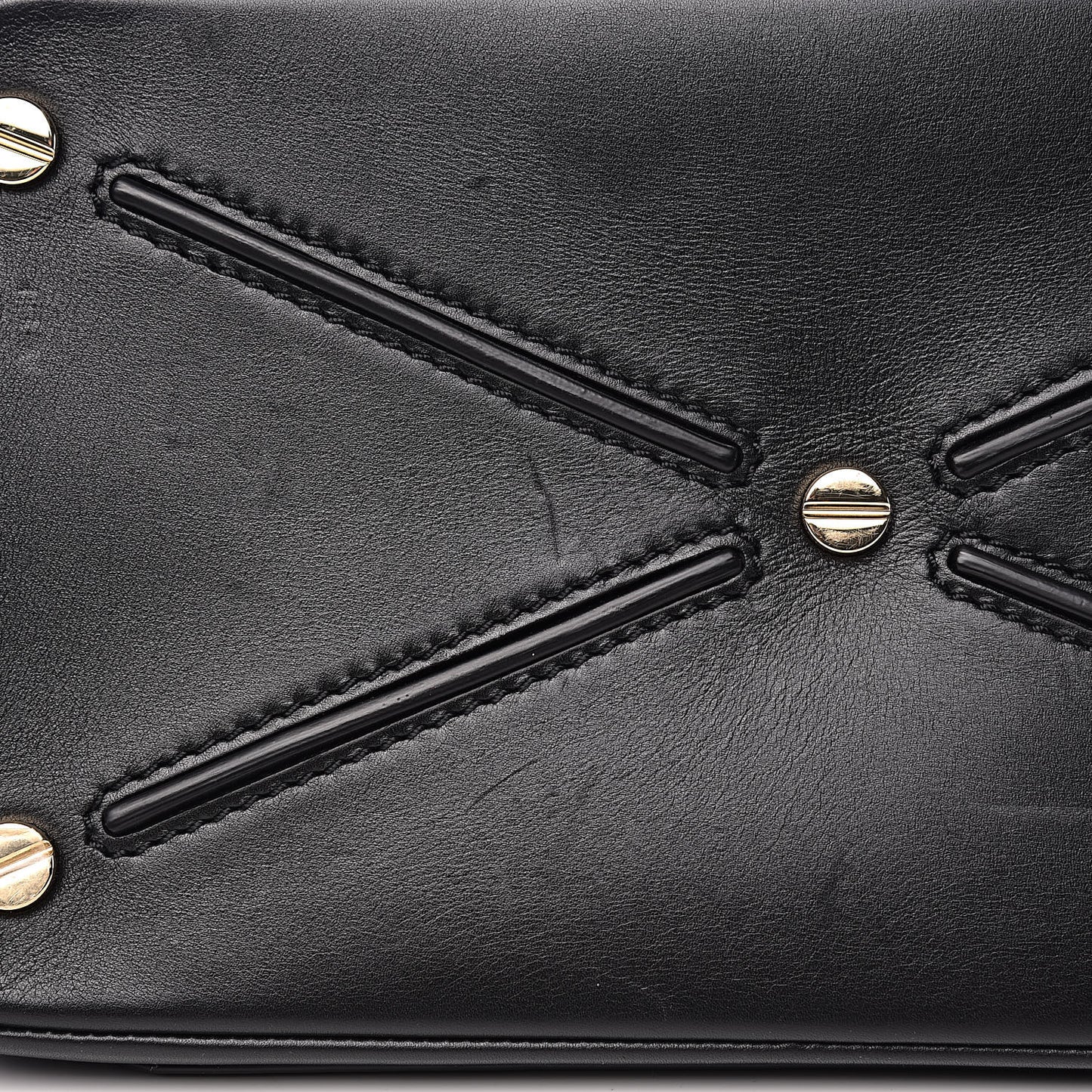 Calfskin Rockstud Medium Demilune Double Handle Satchel Black