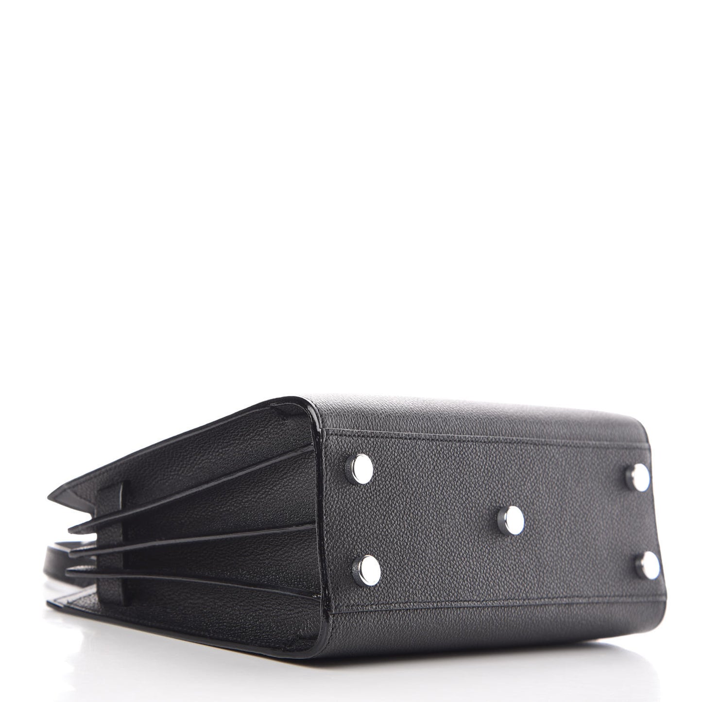 Grained Calfskin Nano Sac De Jour Black