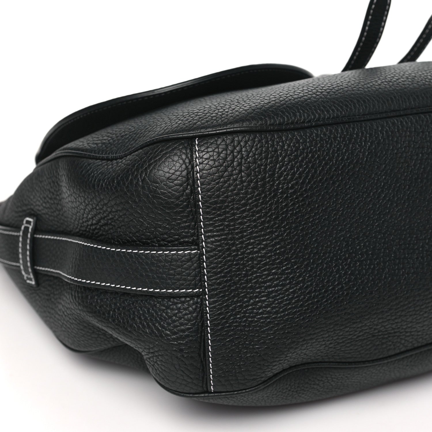 Christian Dior Grained Calfskin Saddle Soft Bag Black 8 of 9