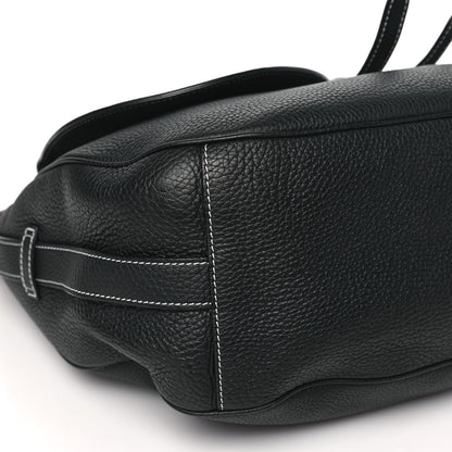 Christian Dior Grained Calfskin Saddle Soft Bag Black 8 of 9