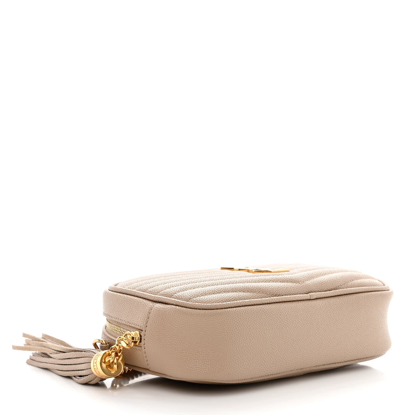 Grain De Poudre Matelasse Monogram Mini Lou Camera Bag Dark Beige