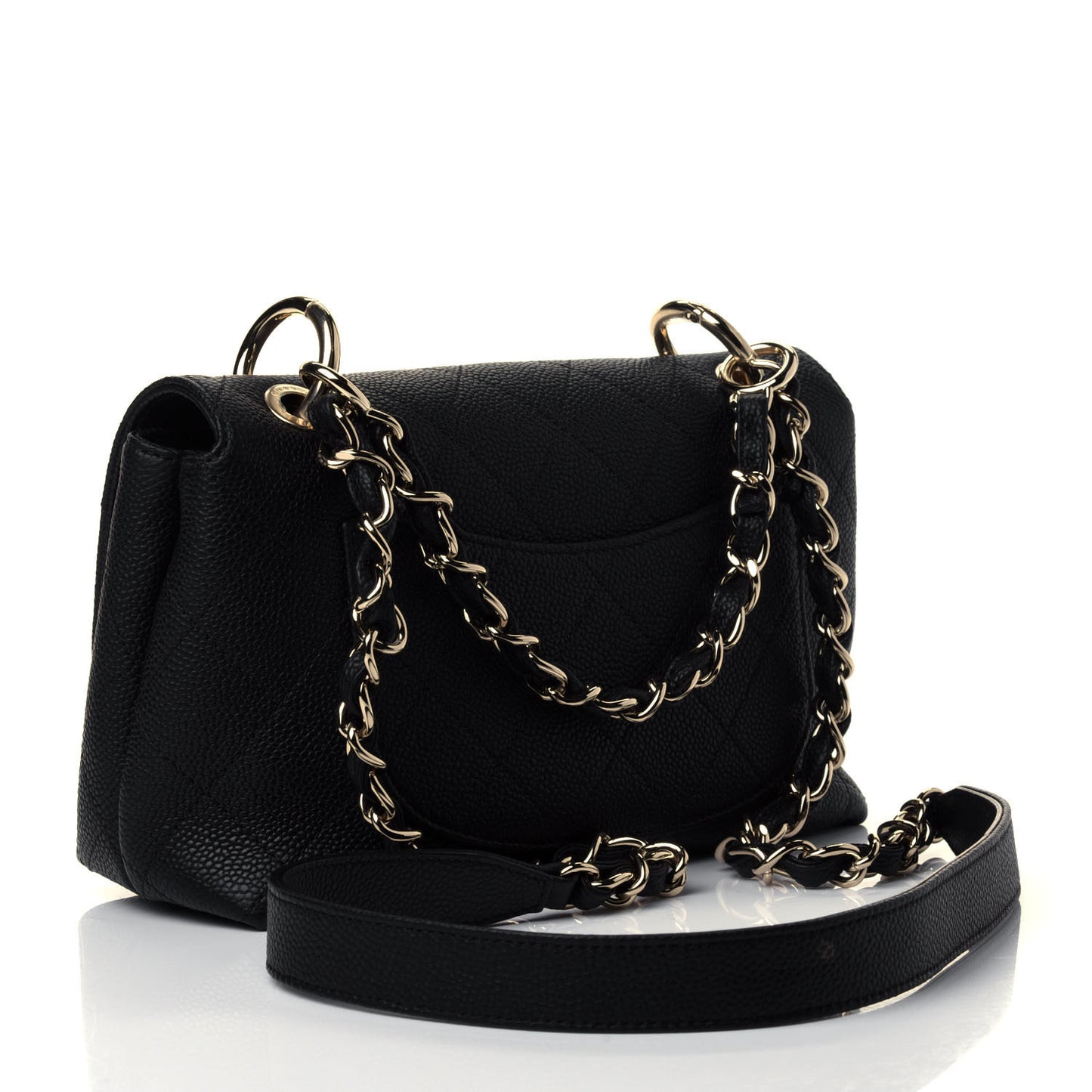 Caviar Quilted City Walk Flap Black