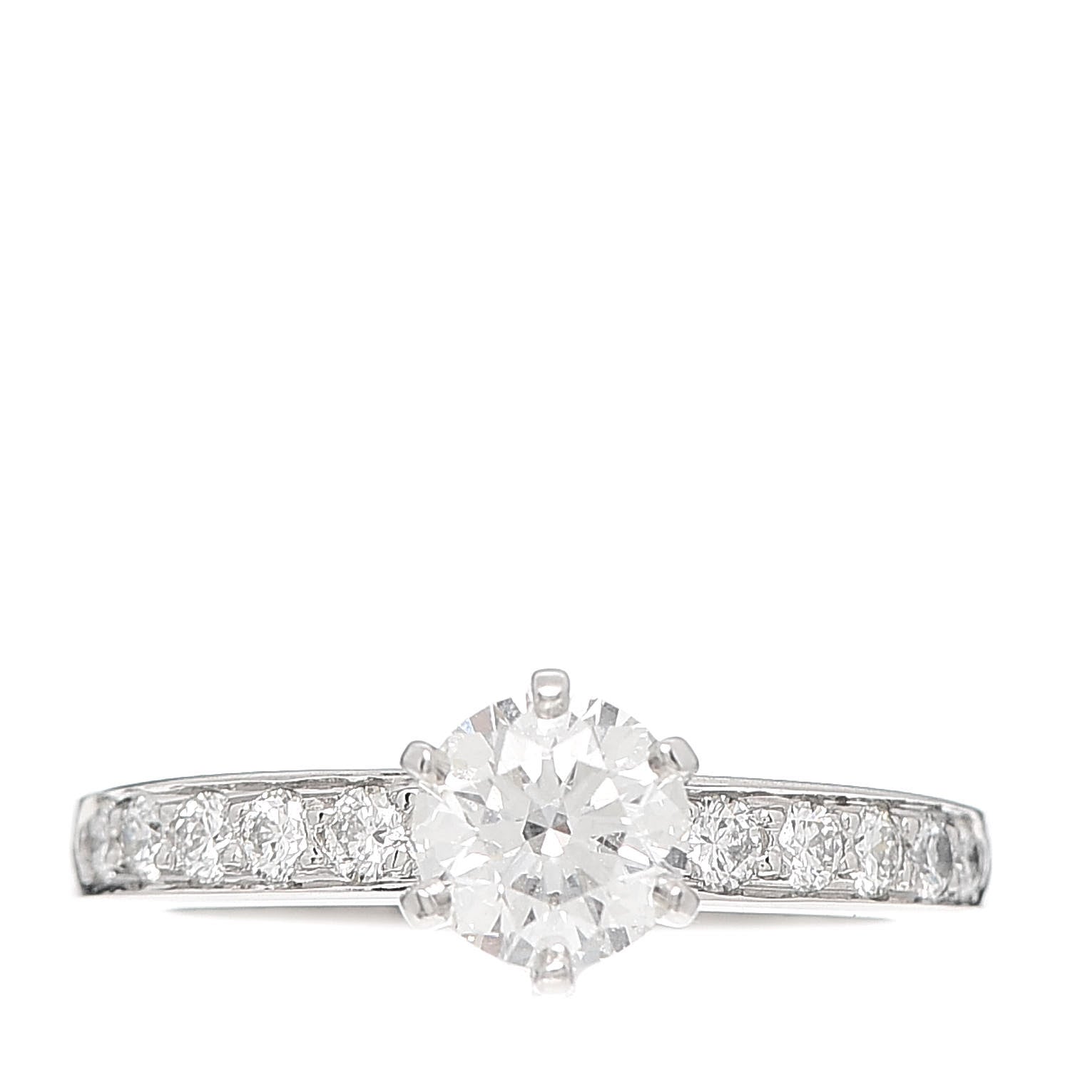 Tiffany Platinum Diamond .80ct Engagement Ring 52 6 1 of 7
