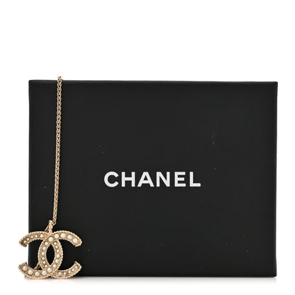 Chanel Pearl CC Pendant Necklace Gold 5 of 5