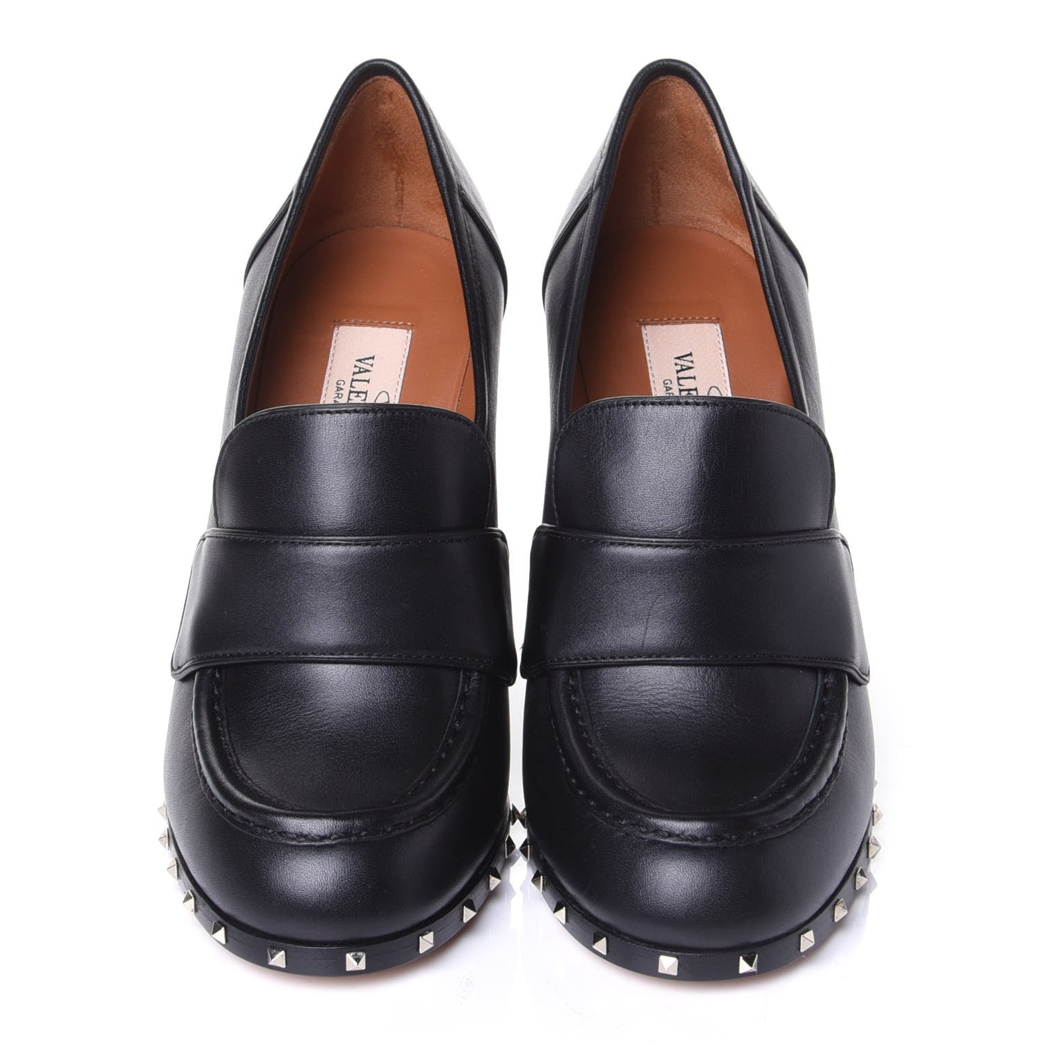Valentino Garavani Nappa Soul Rockstud Loafer 100mm Pumps 35.5 Black 5 of 11
