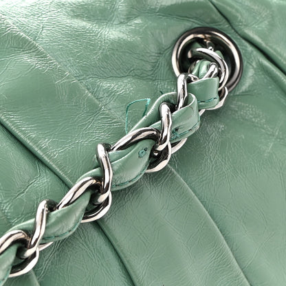 Chanel Glazed Calfskin Twisted Maxi Flap Green 10 of 10