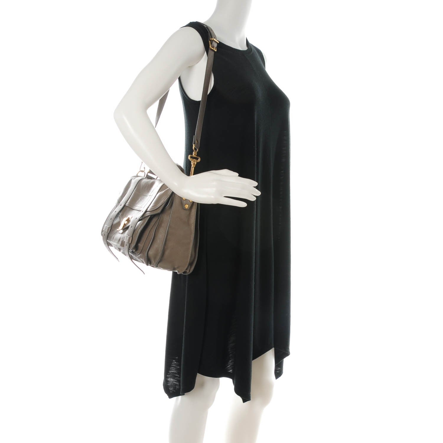 Proenza Schouler Lambskin Medium PS1 Satchel Smoke 2 of 7