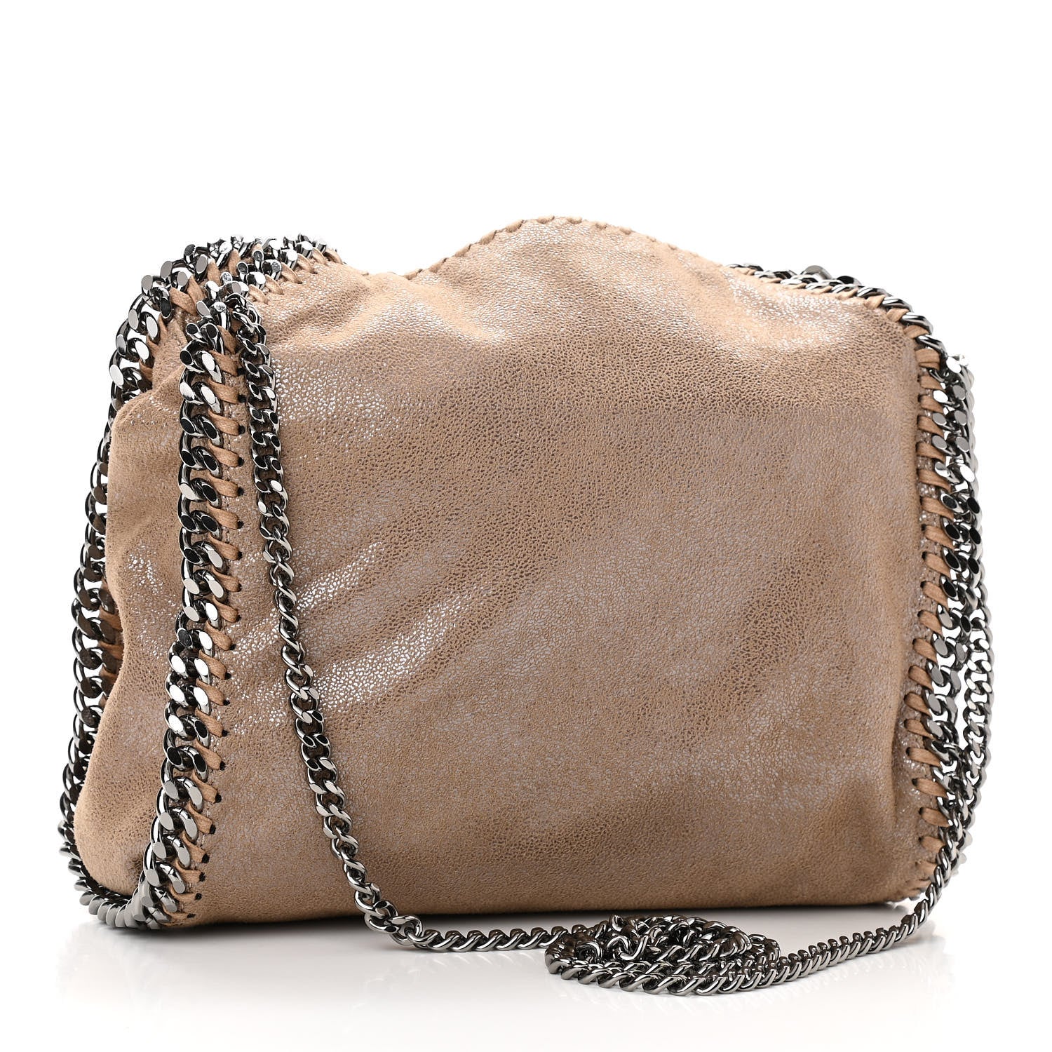 Stella McCartney Shaggy Deer Mini Falabella Fold Over Tote Beige 3 of 9