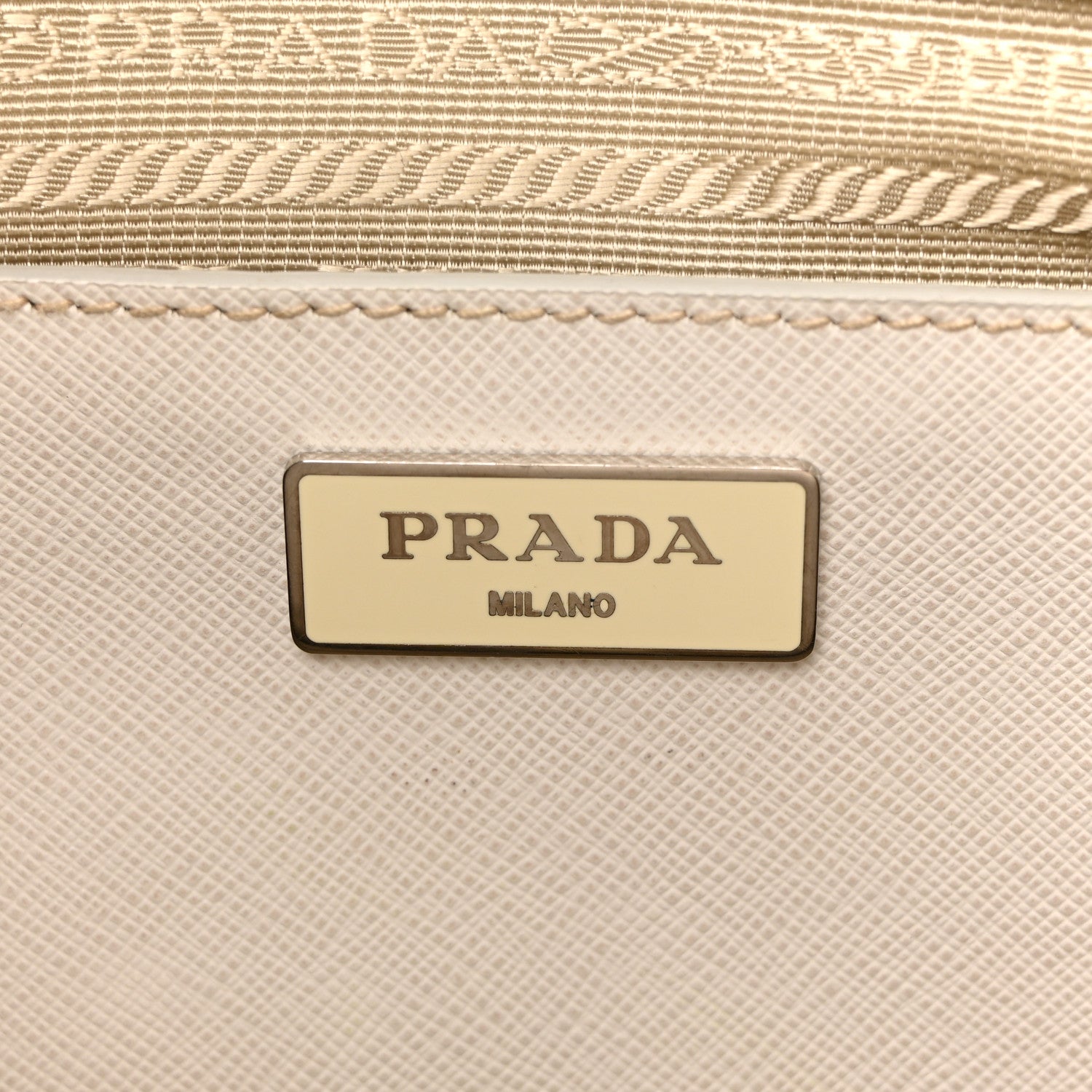 Prada Saffiano Lux Studded Crystal Medium Galleria Double Zip Tote Talco 11 of 31