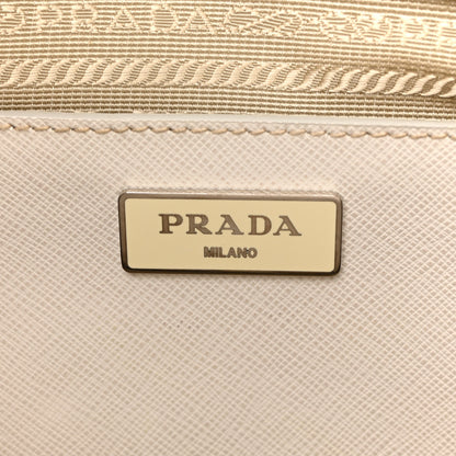 Prada Saffiano Lux Studded Crystal Medium Galleria Double Zip Tote Talco 11 of 31